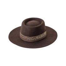 Flat-Crown Wool Felt Fedora