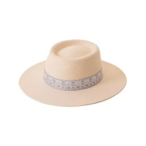 Flat-Crown Wool Felt Fedora