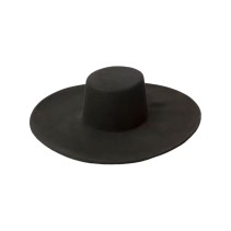 Flat Top Wide Brim Wool Felt Boater Hat