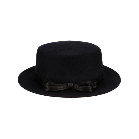 British Vintage Wool Flat Top Hat