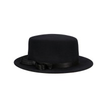 British Vintage Wool Flat Top Hat