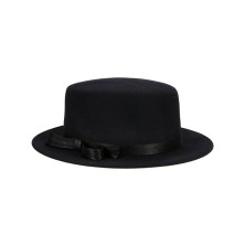British Vintage Wool Flat Top Hat