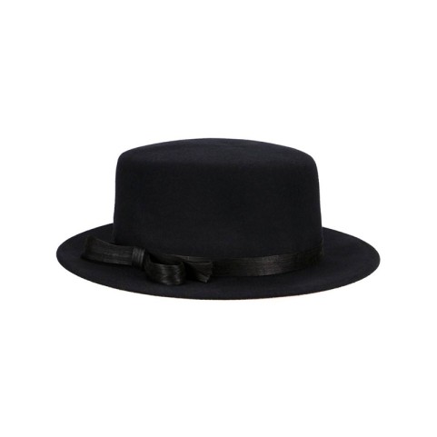 British Vintage Wool Flat Top Hat