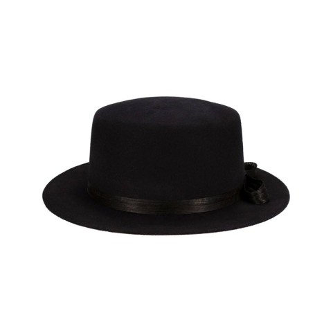 British Vintage Wool Flat Top Hat