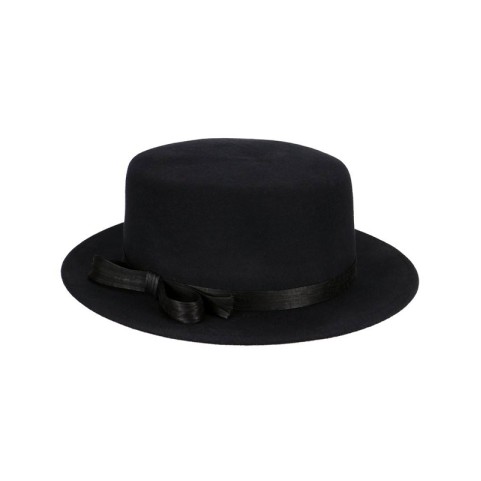 British Vintage Wool Flat Top Hat