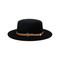 Flat Top Felt Fedora Hat