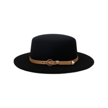 Flat Top Felt Fedora Hat