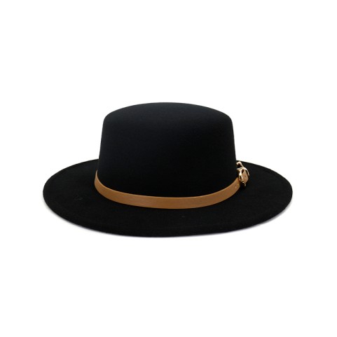 Flat Top Felt Fedora Hat