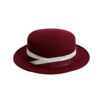 Bow-Decorated Wool Felt Fedora Hat