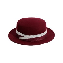 Bow-Decorated Wool Felt Fedora Hat