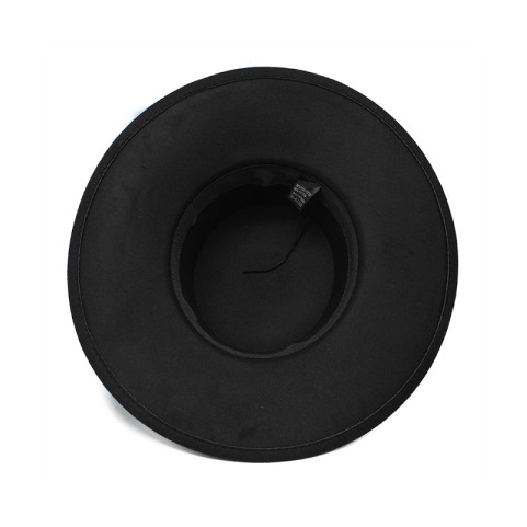 Thickened Flat Top Wide Brim Felt Fedora Hat