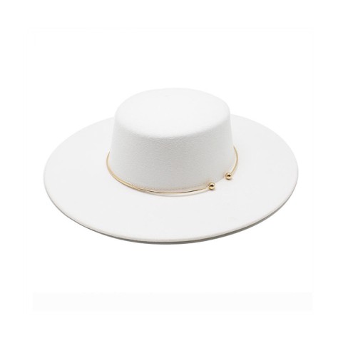 Thickened Flat Top Wide Brim Felt Fedora Hat