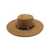 Autumn Winter New Suede Wide Brim Jazz Hat
