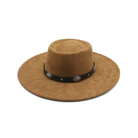 Autumn Winter New Suede Wide Brim Jazz Hat