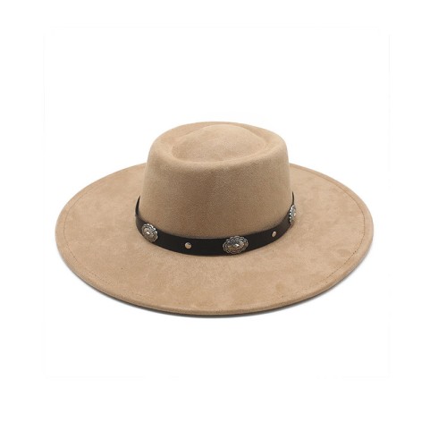 Autumn Winter New Suede Wide Brim Jazz Hat