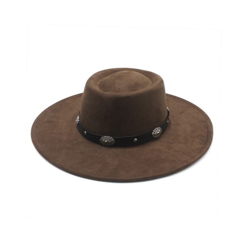 Autumn Winter New Suede Wide Brim Jazz Hat