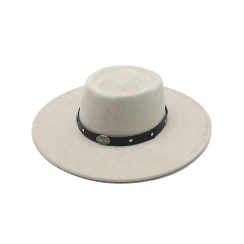 Autumn Winter New Suede Wide Brim Jazz Hat