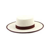 Handmade Wool Felt Boater Hat