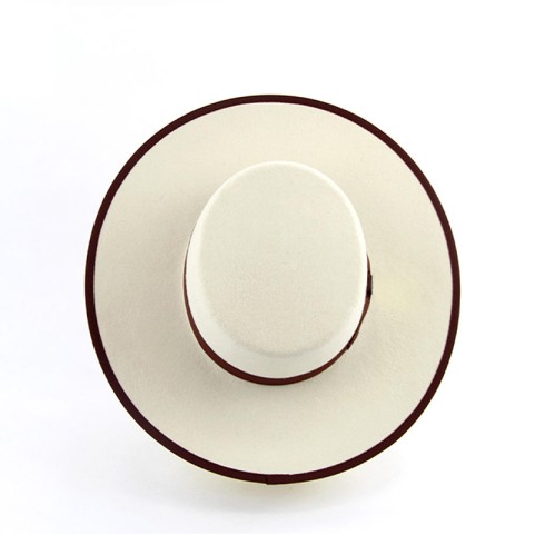 Handmade Wool Felt Boater Hat