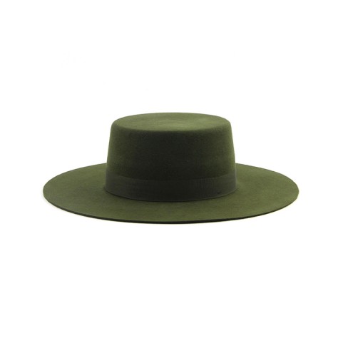 Stylish Boater Hat — Wool Felt Wide-Brimmed Boater Hat