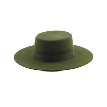 Stylish Boater Hat — Wool Felt Wide-Brimmed Boater Hat