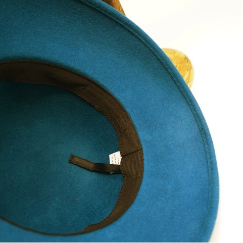 Elegant Velvet Trim Wool Felt Basin Hat