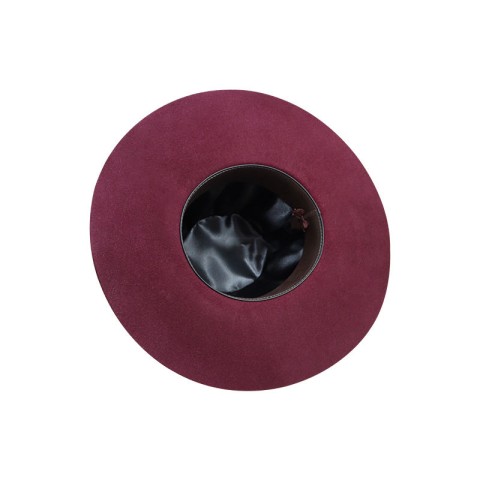 Handmade Wide Brim Open Crown Wool Fedora Hat