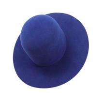 Wide Brim Rabbit Fur Felt Open Crown Hat