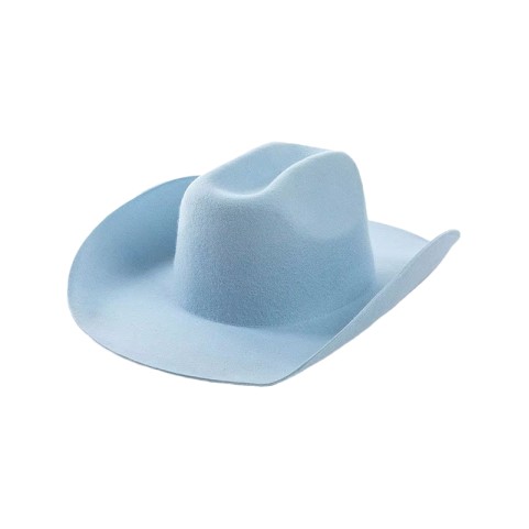 100% Wool Felt Cowboy Hat – Wide Brim, Solid Color