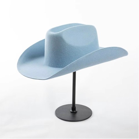 100% Wool Felt Cowboy Hat – Wide Brim, Solid Color