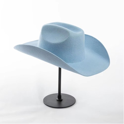 100% Wool Felt Cowboy Hat – Wide Brim, Solid Color