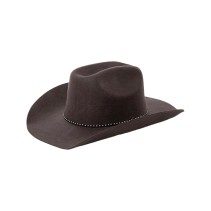 Unisex Wide-Brimmed Felt Hat with Belt Trim