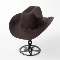 Unisex Wide-Brimmed Felt Hat with Belt Trim