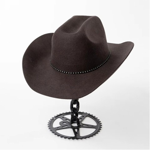 Unisex Wide-Brimmed Felt Hat with Belt Trim