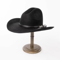 Unisex Wide-Brimmed Cowboy Hat with PU Cord and Key Charm