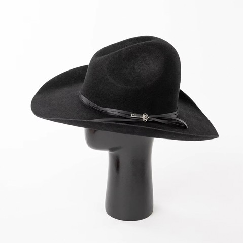 Unisex Wide-Brimmed Cowboy Hat with PU Cord and Key Charm