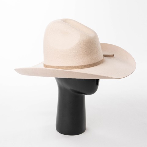 Unisex Wide-Brimmed Denim Hat with Ribbon