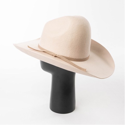 Unisex Wide-Brimmed Denim Hat with Ribbon