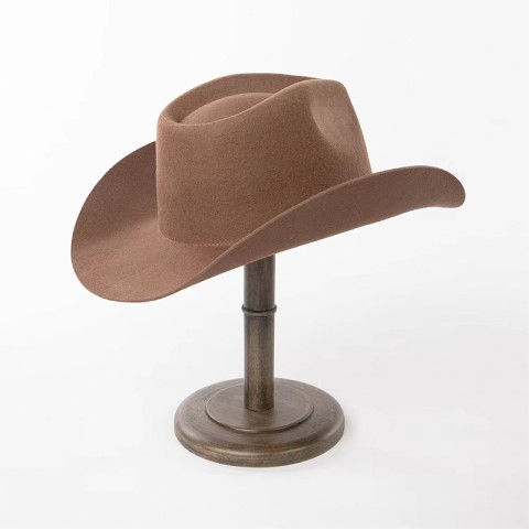 100% Wool Felt Cowboy Hat – Unisex Wide-Brimmed Felt Hat