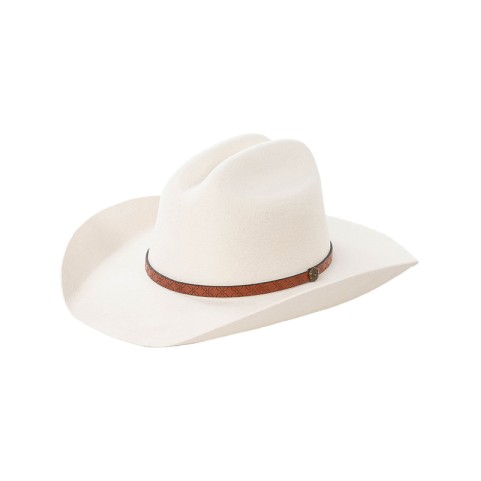 Cowboy Hat with Embossed PU Band — Wide Brim, Unisex