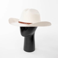 Cowboy Hat with Embossed PU Band — Wide Brim, Unisex