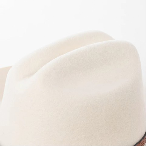 Cowboy Hat with Embossed PU Band — Wide Brim, Unisex Cowboy Hat with Embossed PU Band — Wide Brim, Unisex
