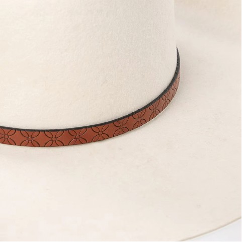 Cowboy Hat with Embossed PU Band — Wide Brim, Unisex Cowboy Hat with Embossed PU Band — Wide Brim, Unisex