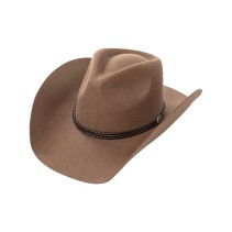Cowboy Hat: Unisex Western-Style Wool Hat with PU Leather Band