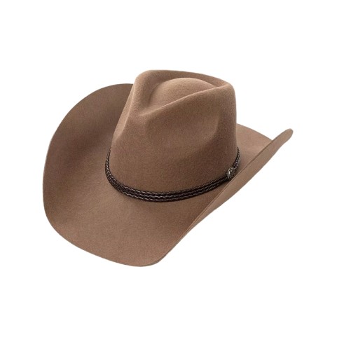 Cowboy Hat: Unisex Western-Style Wool Hat with PU Leather Band