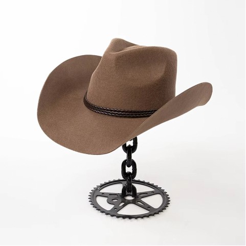 Cowboy Hat: Unisex Western-Style Wool Hat with PU Leather Band