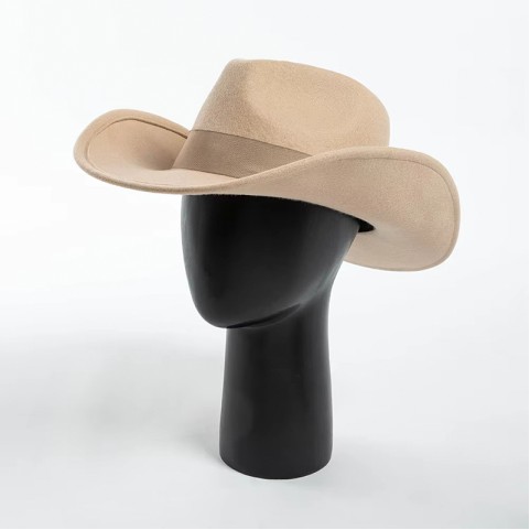 100% Wool Felt Cowboy Hat with Ribbon Bow