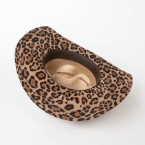 Wool Felt Leopard Print Cowboy Hat