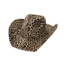 Leopard Print Felt Cowboy Hat