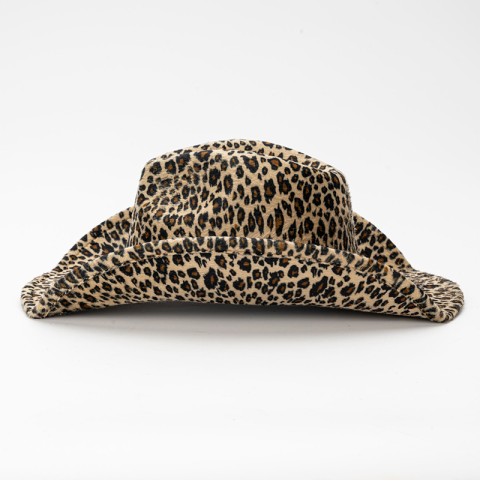 Leopard Print Felt Cowboy Hat